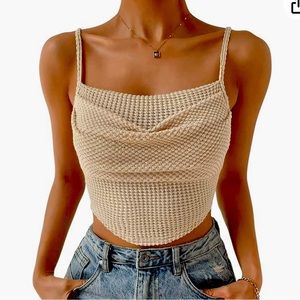 Crotchet nude sexy top